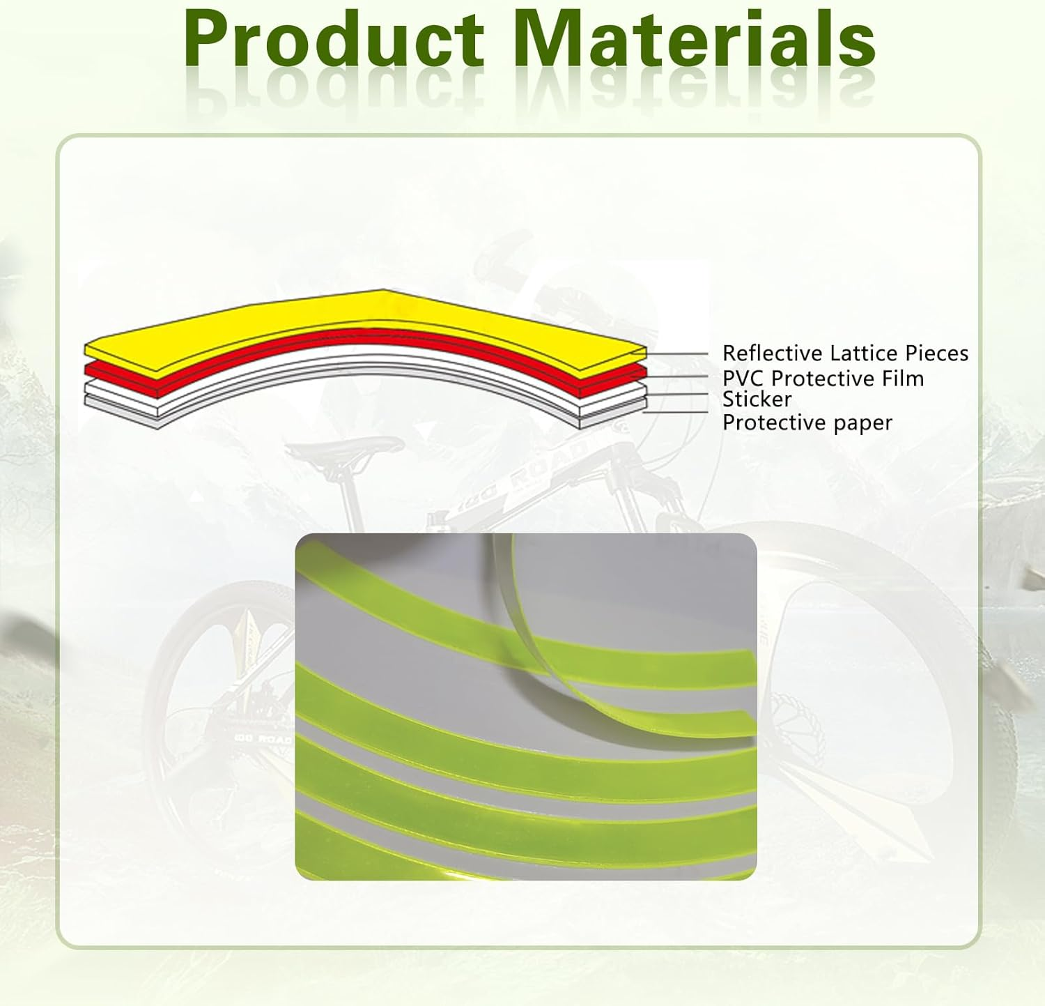 Reflective Stickers 30Pcs for Bike: Reflective Strips for Clothing, Backpacks, Helmets - 3M Fluorescent Tape Yellow image number 6