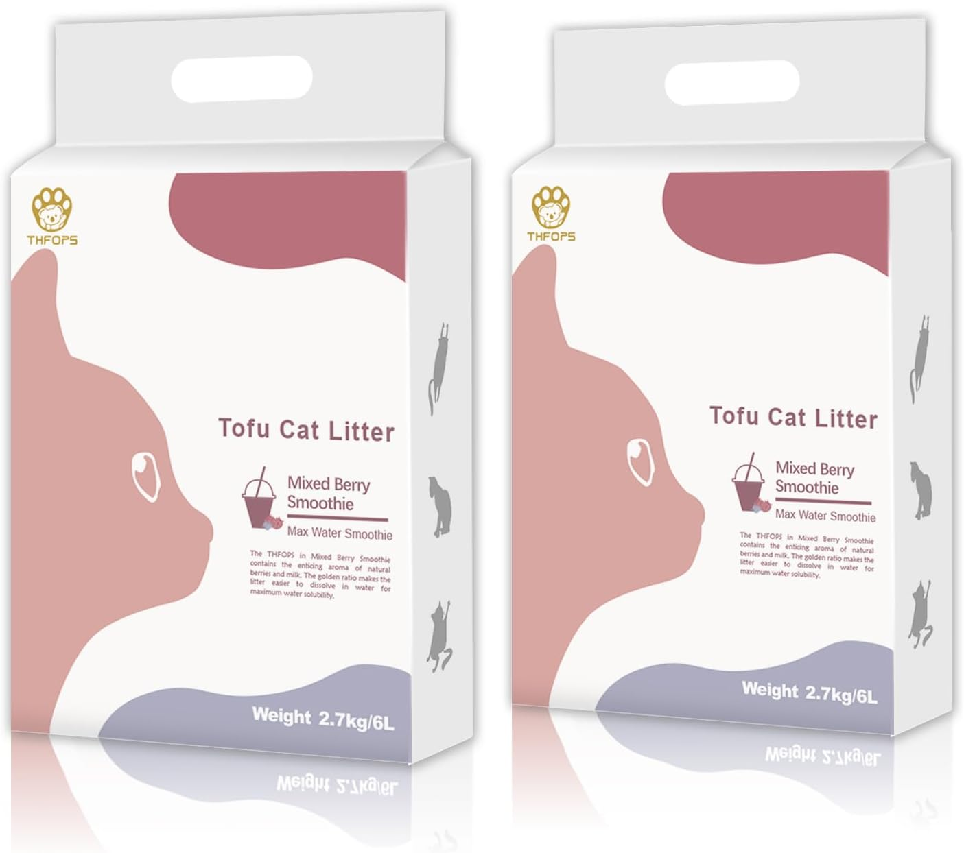Tofu Cat Litter | Mixed Berry Smoothie | 5.4 KG 12L | Flushable - Direct to Toilet | Natural and Biodegradable | Quick Clumping and Low Track | Strong Deodorizer with Maximum Water Solubility | image number 3