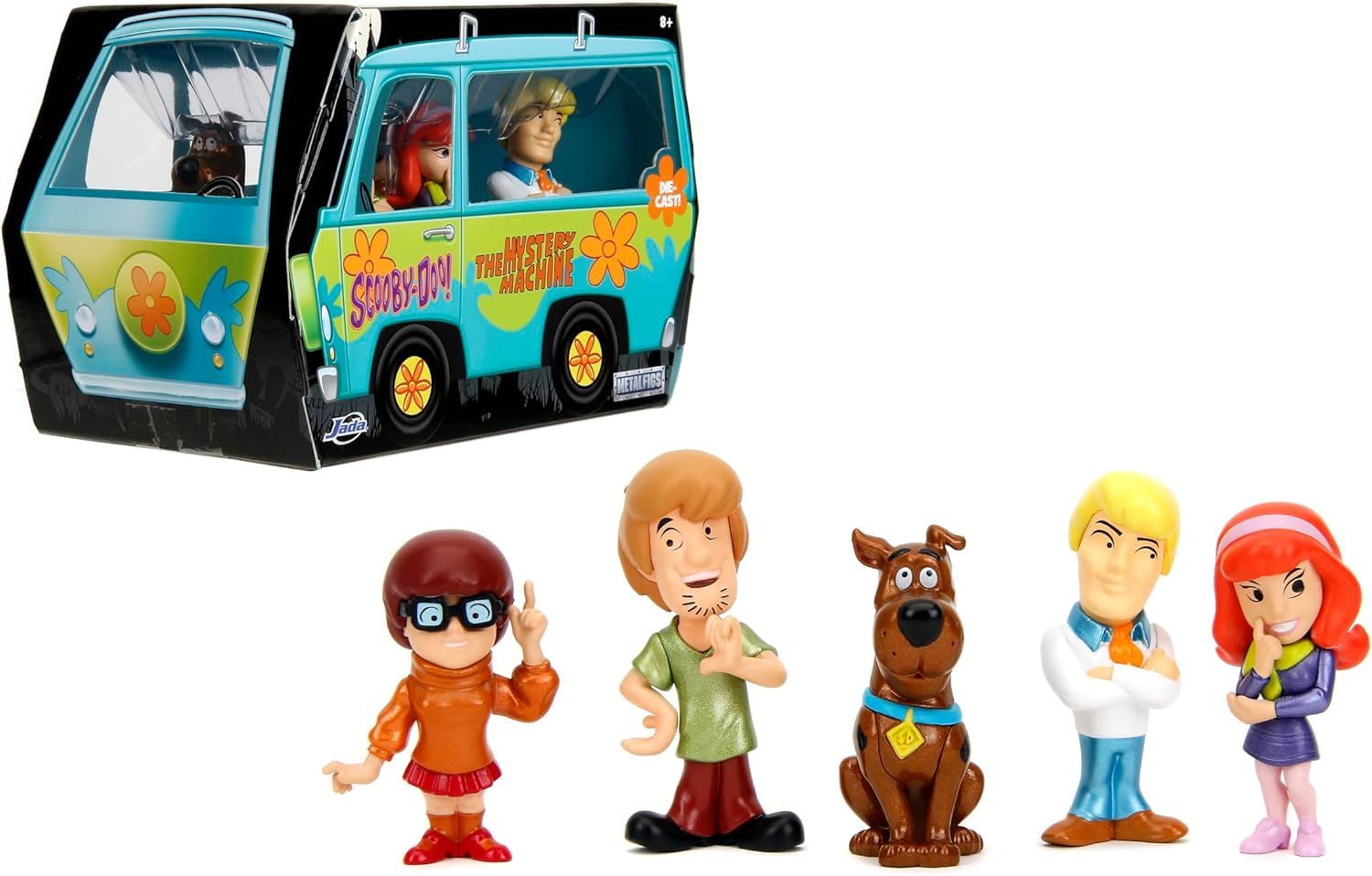 Jada Toys Scooby Doo Mystery Machine with Scooby Doo Gang Figures 5-Pieces, 2.5-Inch Height image number 3