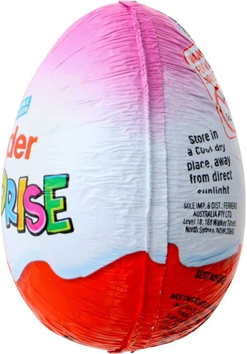 Kinder Surprise Quality Milk Chocolate Eggs with Toys, Value Share Pack, Pink, 3 Eggs (60G Each) image number 1