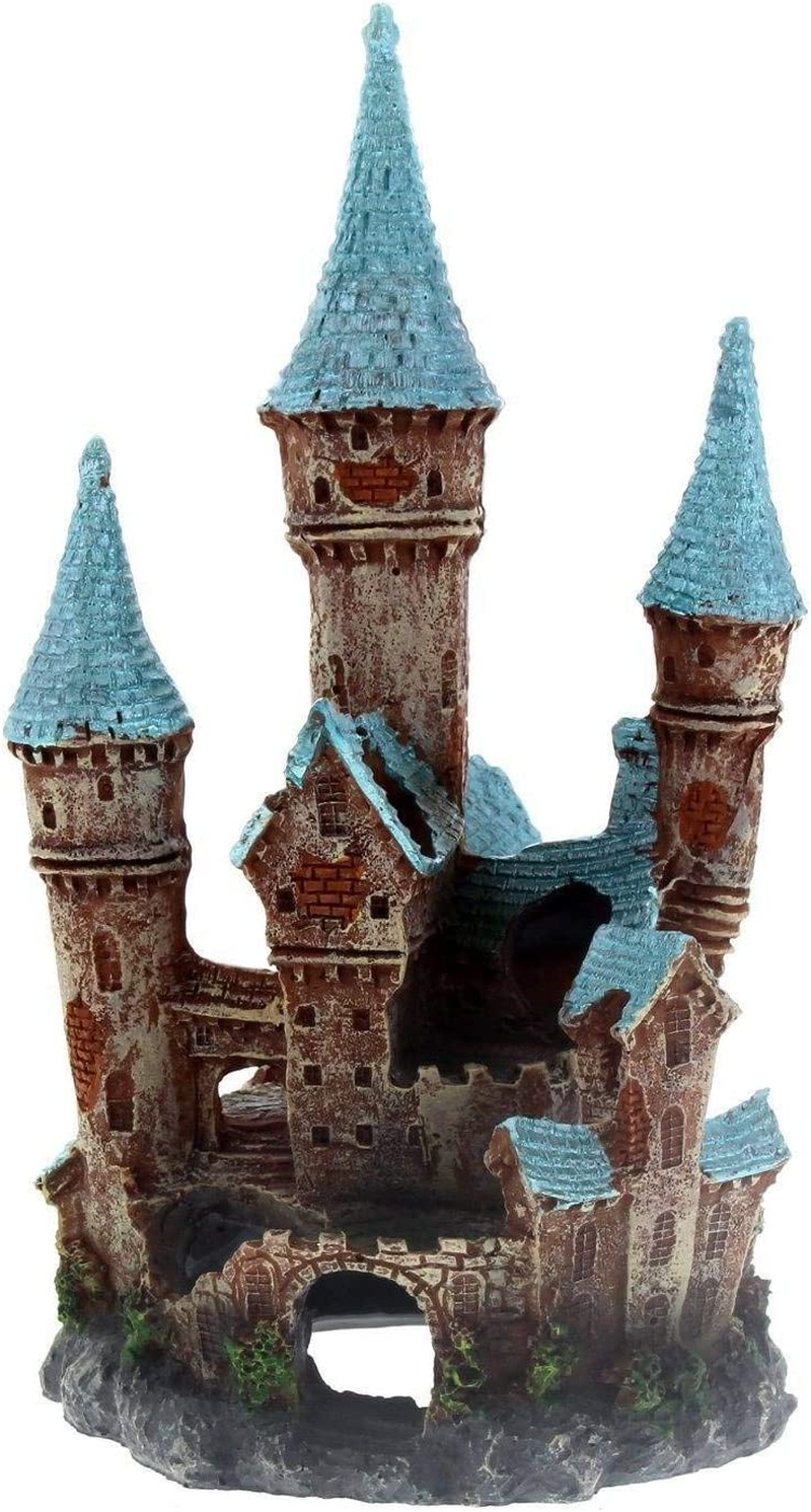 Ornament Ruined Underwater Castle Blue Large Kongs Non Toxic Aquarium Fish Deco image number 3