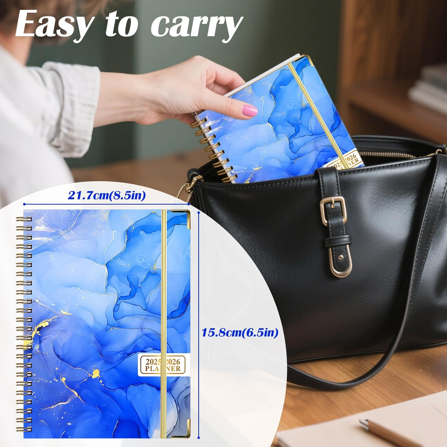 Academic Diary Planner 2025-2026, JUL 2025-JUN 2026 Weekly and Monthly Planner, A5 Daily with Twin-Wire Binding, Back Pocket, Premium Paper, 6.5X8.5In (A06, A06) image number 5