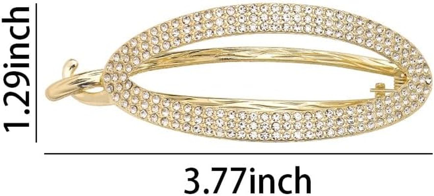 Rhinestone Claw Hair Clips for Women Hair Accessories No Slip Grip Hair Clips for Women Girls Updo Hair Clips for Fine Thick Hair Big Gold Diamond Claw Barrette Sparkly Decorative Crystal Hair Clips image number 1