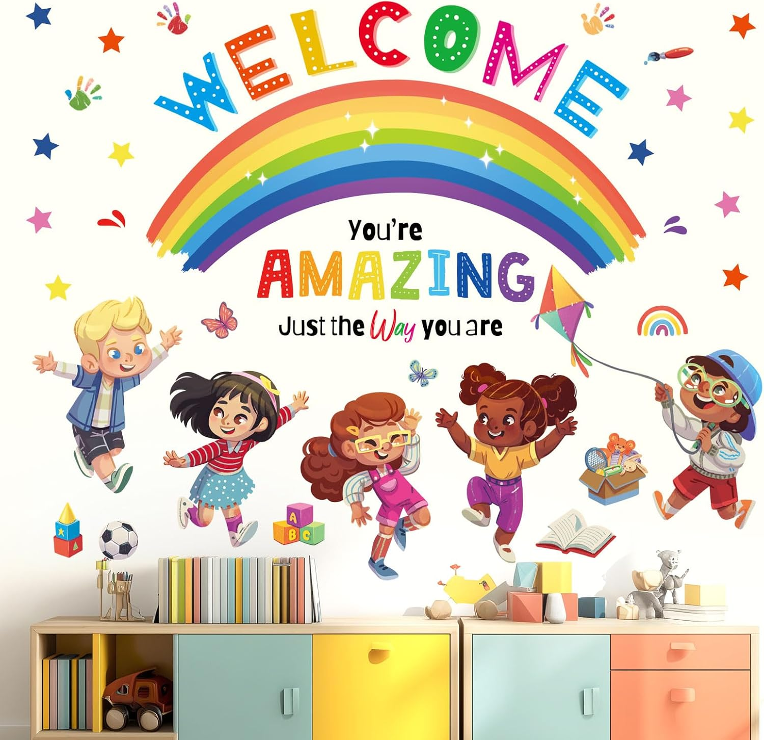 DECOWALL SG2-2403 Kids Play Corner and Quotes Wall Stickers Decals Reading Room ABC D&eacute;cor Classroom Playroom Library Nursery Peel and Stick Removable Baby Boys Girls Decorations School Inspirational image number 5