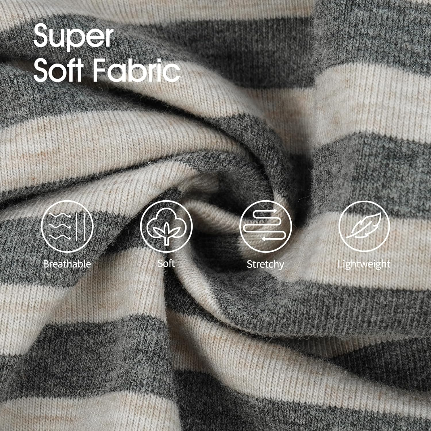 Iecoii 2 Packs|2Xlarge|High Neck Breathable Dog Pullover|Quick Dry Spring Fall Shirt|Soft Matching Pjs Homewear,Pet Top Underwear|Shedding Suit|Full Belly Coverage Sweatshirt,Grey Stripe+Grey image number 1