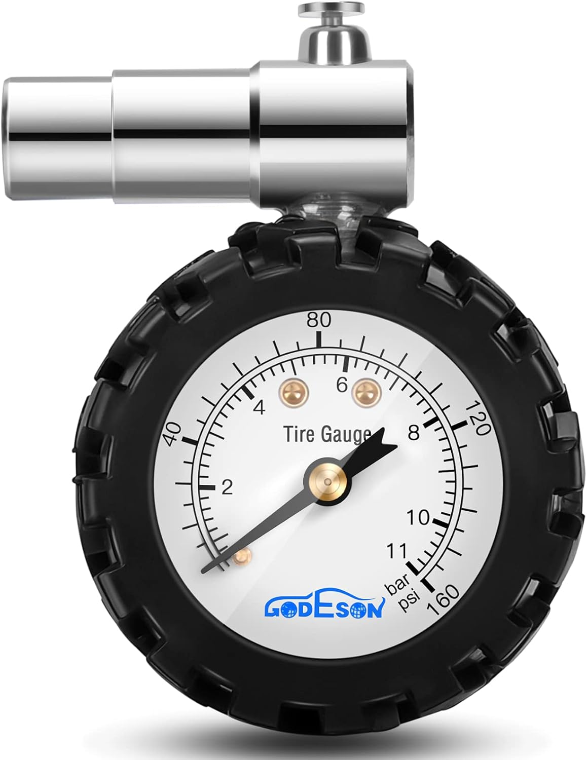 GODESON Presta Valve Bicycletire Pressure Gauge 0-160Psi and 0-11Bar