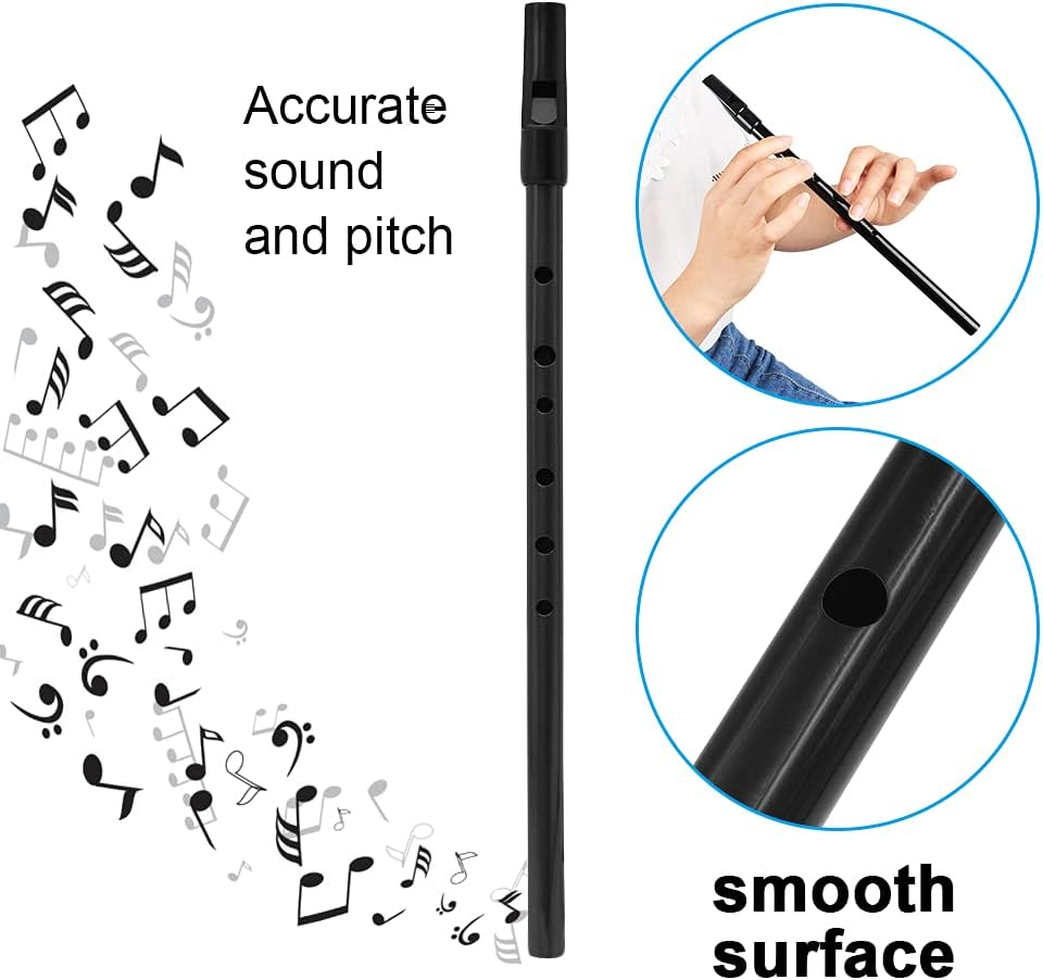 CDQL Irish Whistle, Low D Whistle, Multicolor Copper, Traditional Irish Whistle, Key of D, Wind Instrument with Storage Bag (Black), CDQLEYG6G7BK92-05 - Black image number 6