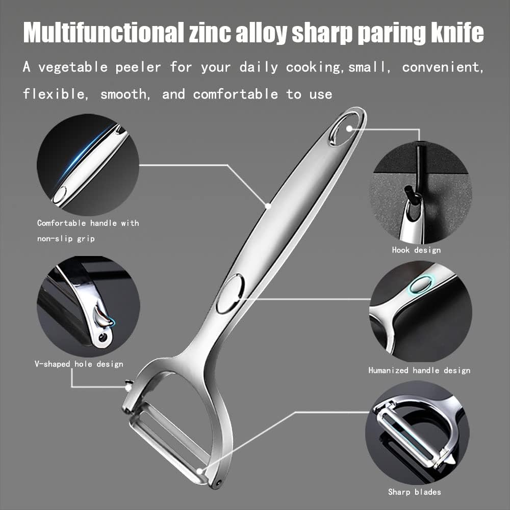 Vegetable Peeler Potato Peelers for Kitchen Y-Shaped Stainless Steel Peeler with Ergonomic Non-Slip Handle & Sharp Blade - Straight Blade image number 2