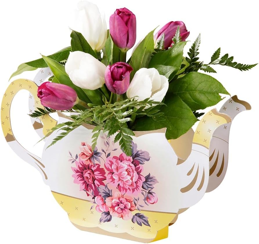 Talking Tables Truly Scrumptious Floral Vintager Teapot Vase Decoration for a Tea Party, Multicolor image number 4