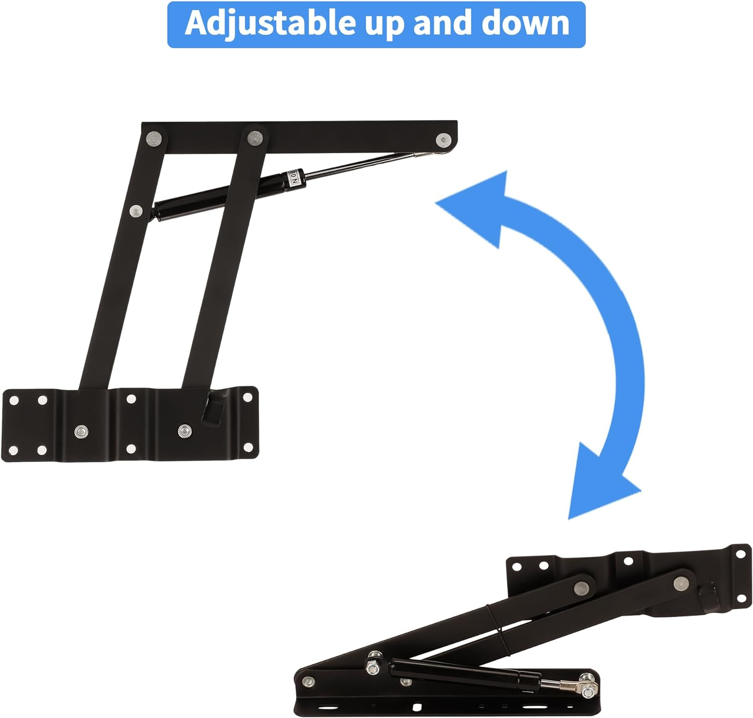 AIWFL 2Pcs Folding Lift up Top Table Hinges Coffee Table Lifting Frame Gas Hydraulic Hinge Hardware Mechanism Spring Hinge for Desk Cabinet Coffee Table image number 1