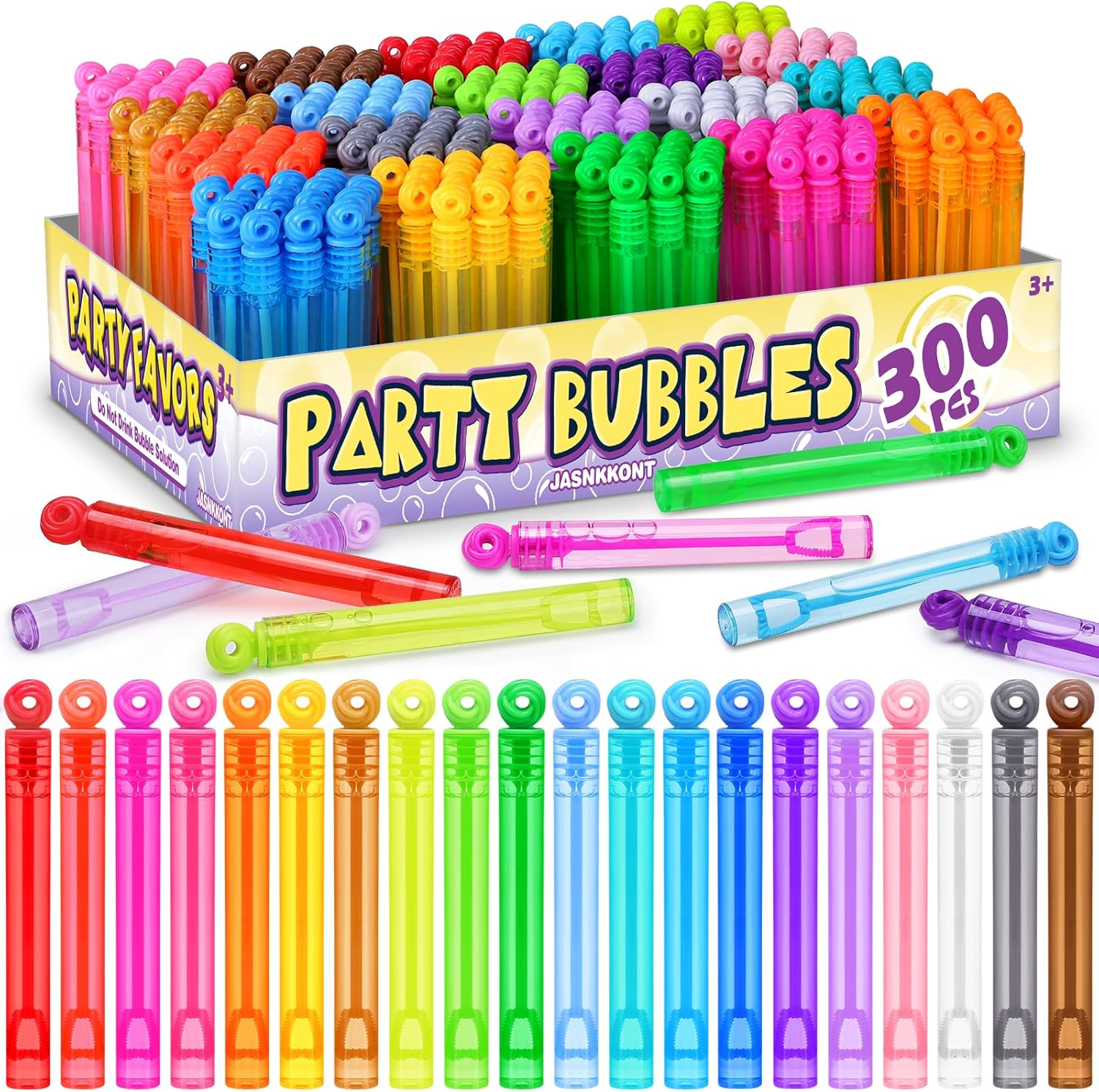 32-Piece 8 Colors Mini Bubble Wands Assortment Party Favors Toys for Kids Child Christmas Celebrationthanksgiving New Year Themed Birthdaywedding Bath Timesummer Outdoor Gifts for Girls Boys image number 6