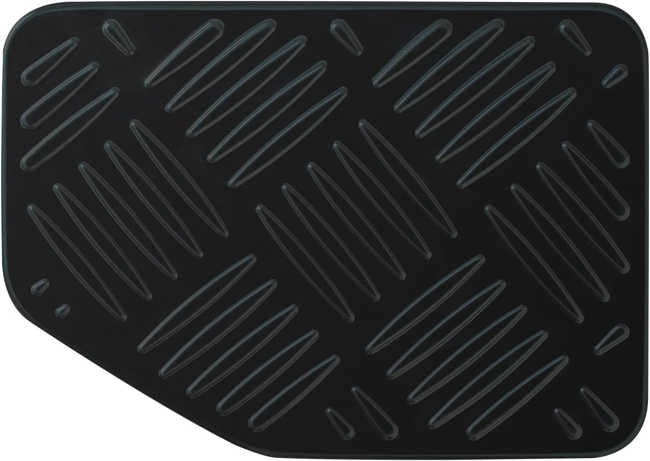 SEIWA IMP232 Fuel Lid Cover for Suzuki Jimny & Sierra (JB64/JB74), Stainless Steel, Black Plating, Striped Steel Plate Pattern, Double Sided Tape Included