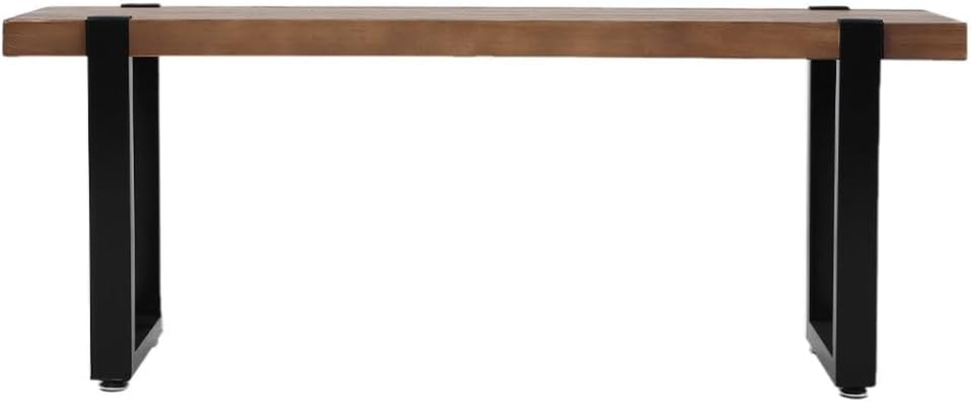 LEVEDE Wooden Dining Bench, Set of 2 Garden Bench Seat Indoor Outdoor, Backless Table Bench for Dining Room, Living Room, Hallway, Terrace (115 X 30 X 47Cm, Brown) image number 4