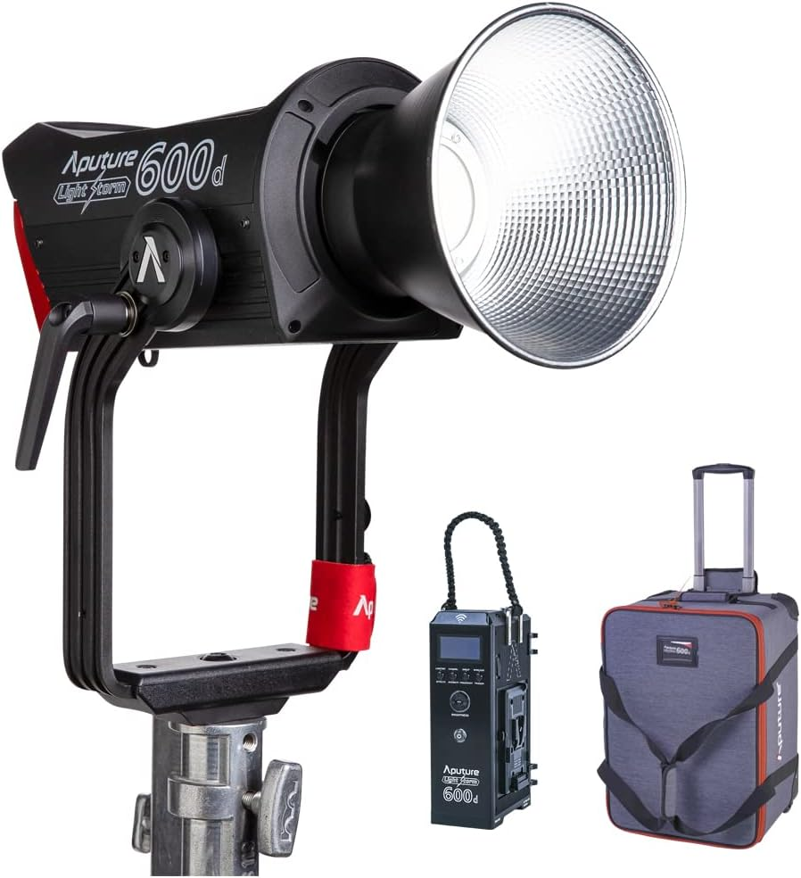 Aputure LS 600D LED Video Light V-Mount, CRI & TLCI &ge;96,Bluetooth App Control 8 Lighting FX for Youtube Studio, Video Shooting, Gaming, Streaming, Broadcasting, Conference