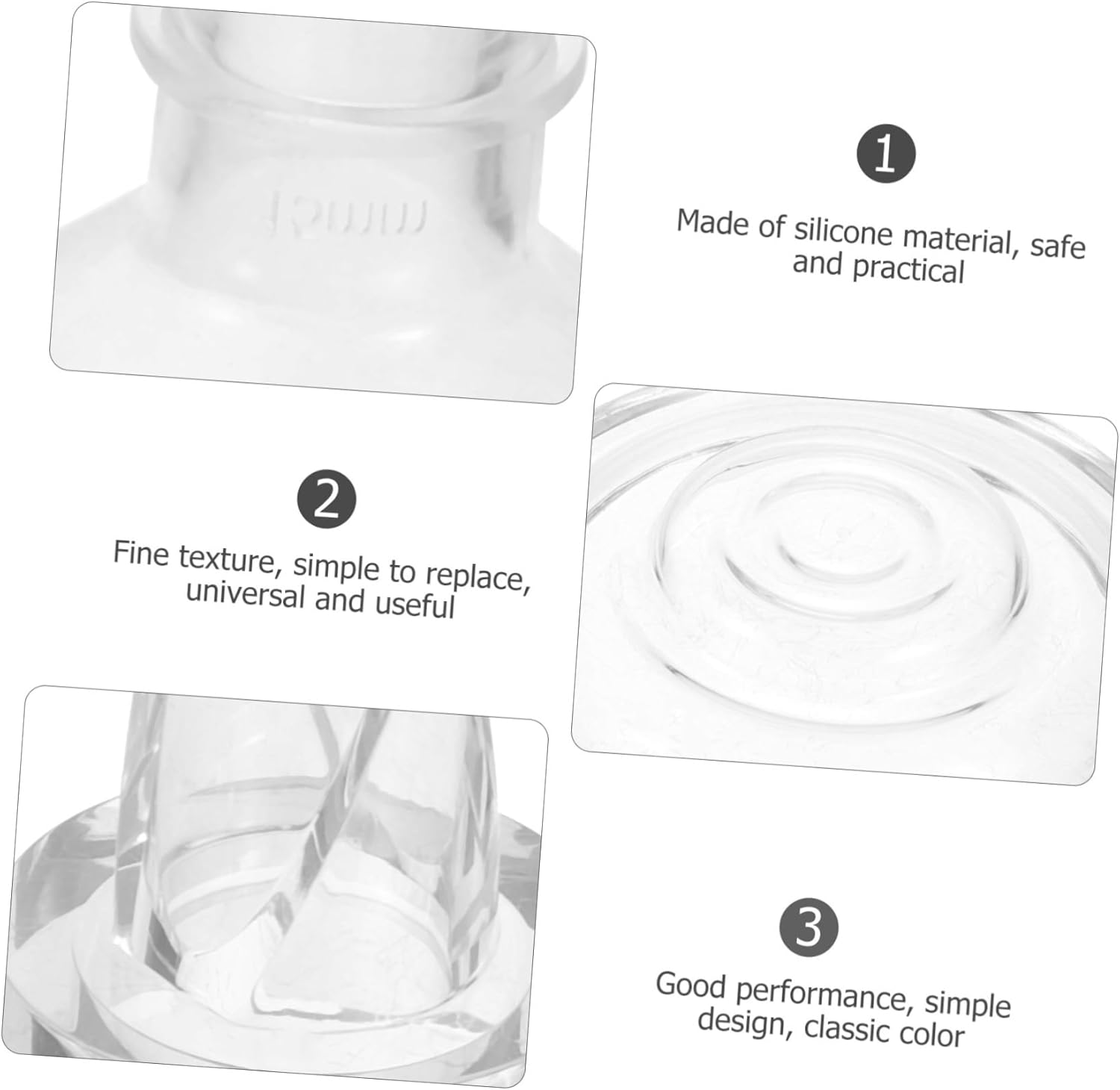 1 Set Silicone Diaphragms Duckbilled Valves for Wearable Pumps Replacement Parts Flange Inserts for Efficient Milk Collection image number 3