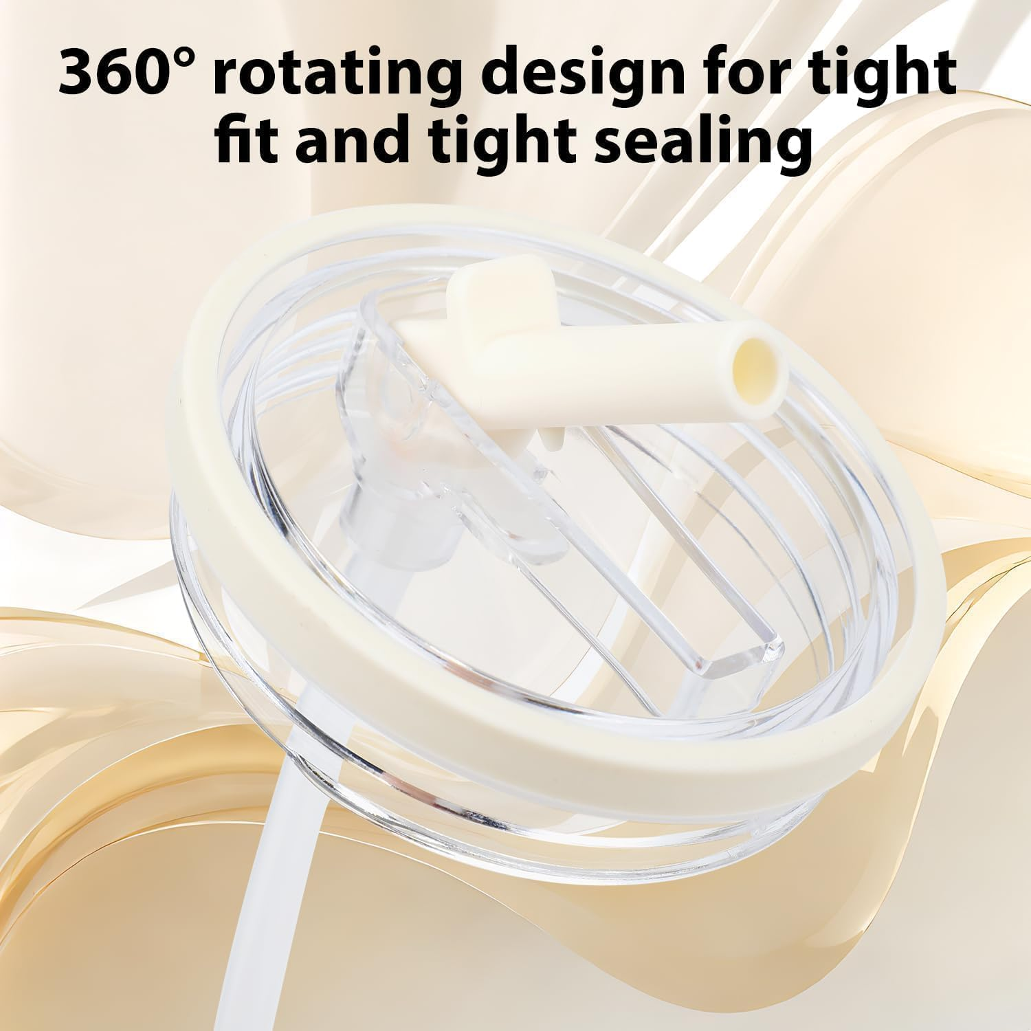 40 Oz Tumbler Lid Replacement, Compatible with Stanley Cup, Pack of 2 (Milky) image number 3