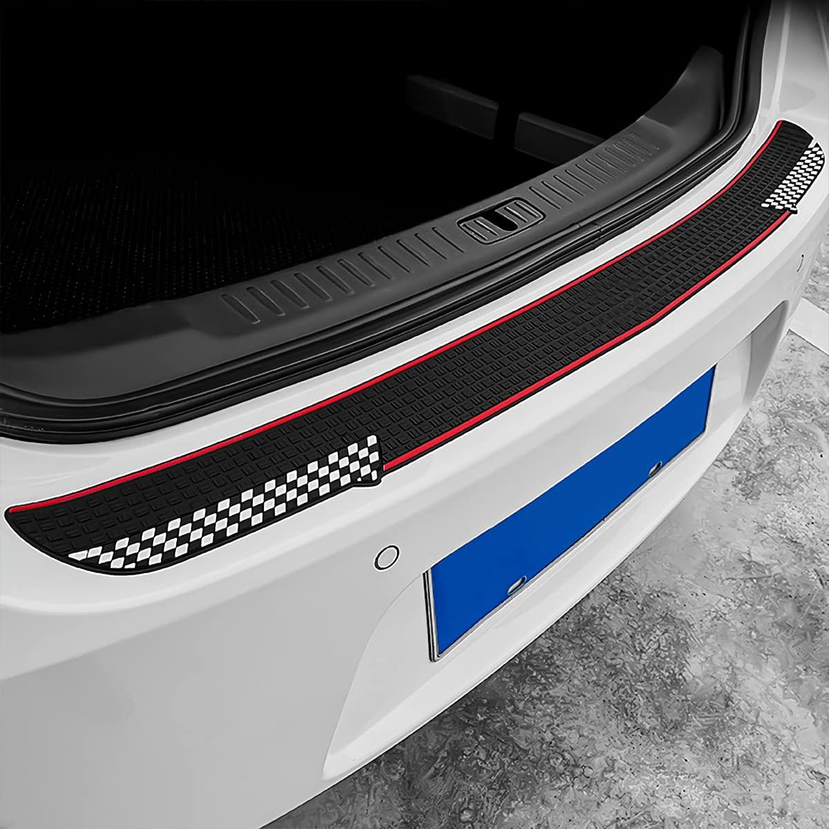 Car Rear Bumper Guard Protector, Universal Black Rubber Anti-Scratches/Slip Trunk Door Protective Pad for Most Cars, Auto Accessories for Men Women (Black) image number 6