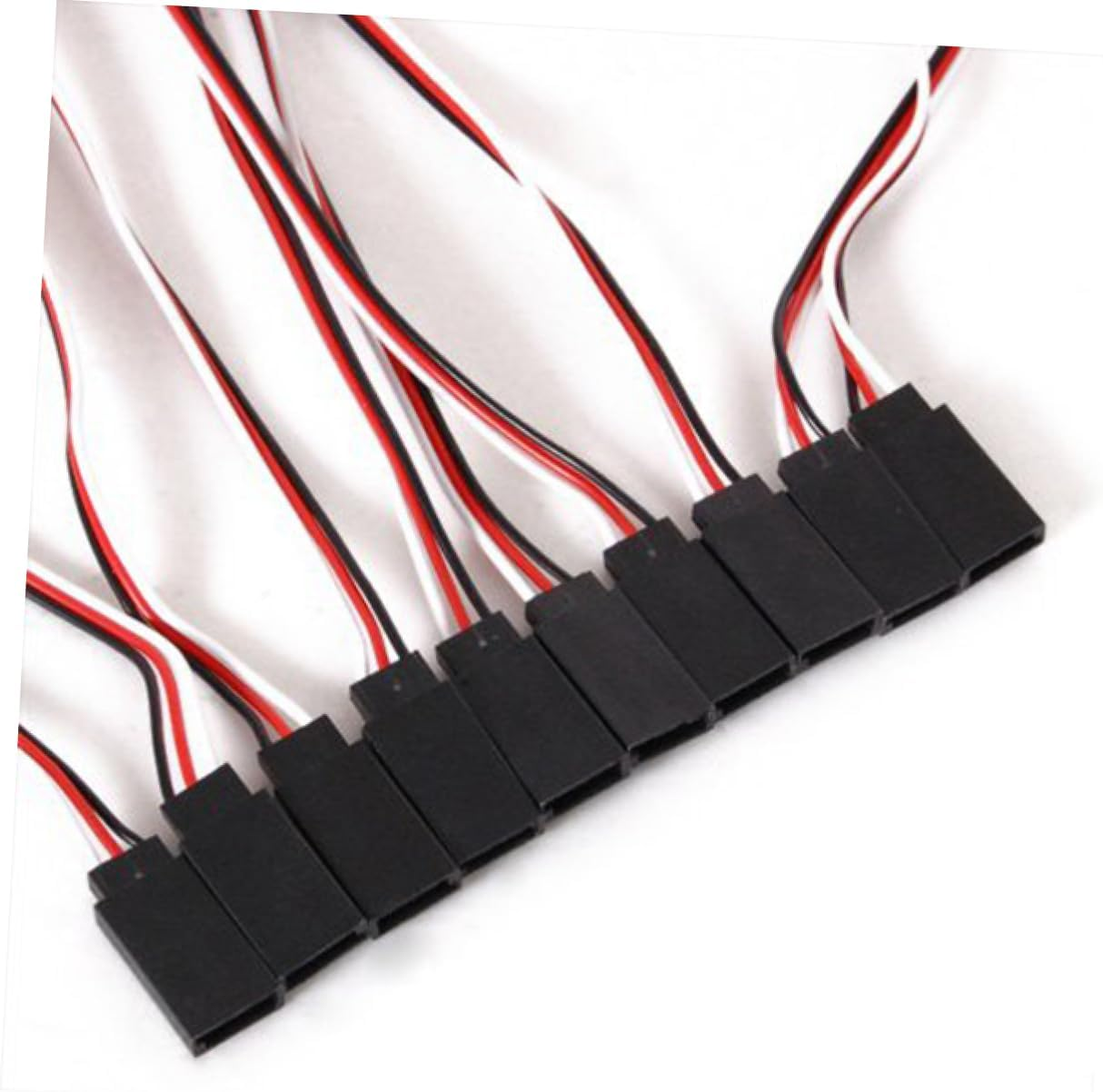 KOMBIUDA 10 Pcs Male to Female Extension Lead Wire Cable for Rc Cars Trucks and Airplanes Connection for Remote Control image number 1