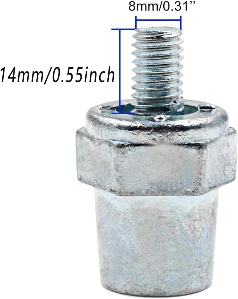 2 X Heavy Duty Battery Terminal Posts Connectors - Zinc Alloy M8 Thread Top and Side Terminal 1 Pair for Car RV Boat Truck Motorcycle