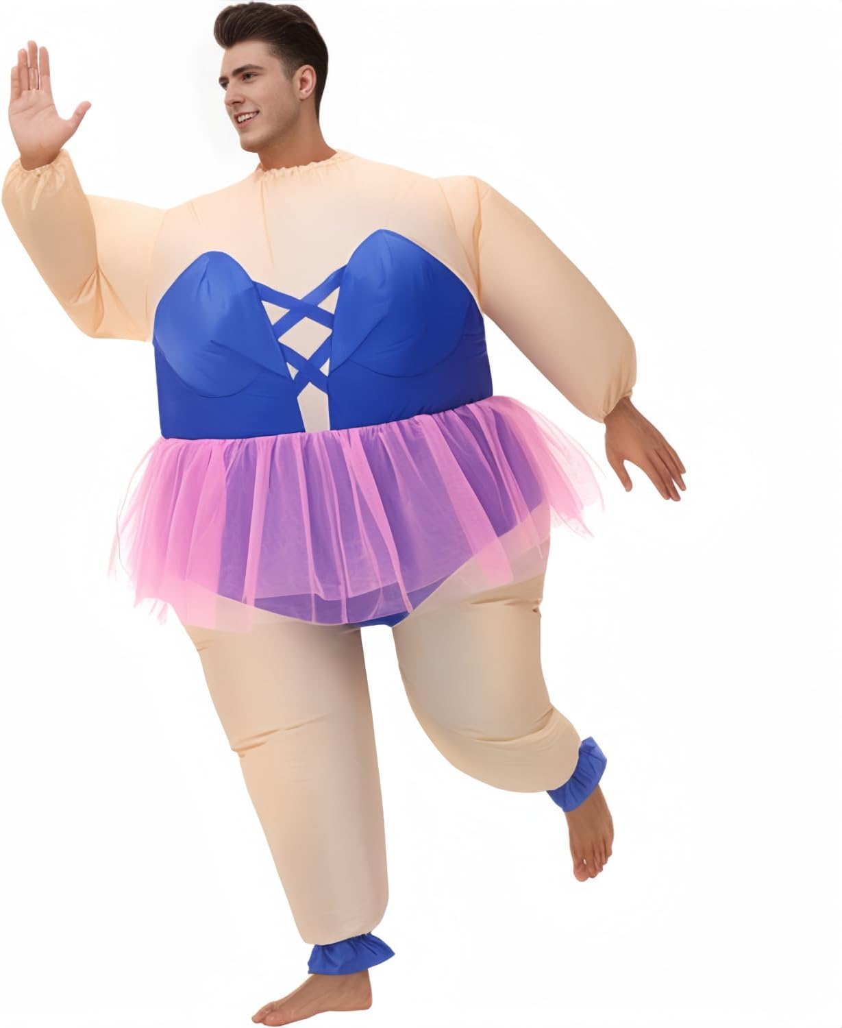 Inflatable Ballet Costume Funny Blow up Costume Fancy Dress Cosplay Party Unisex Adult image number 3