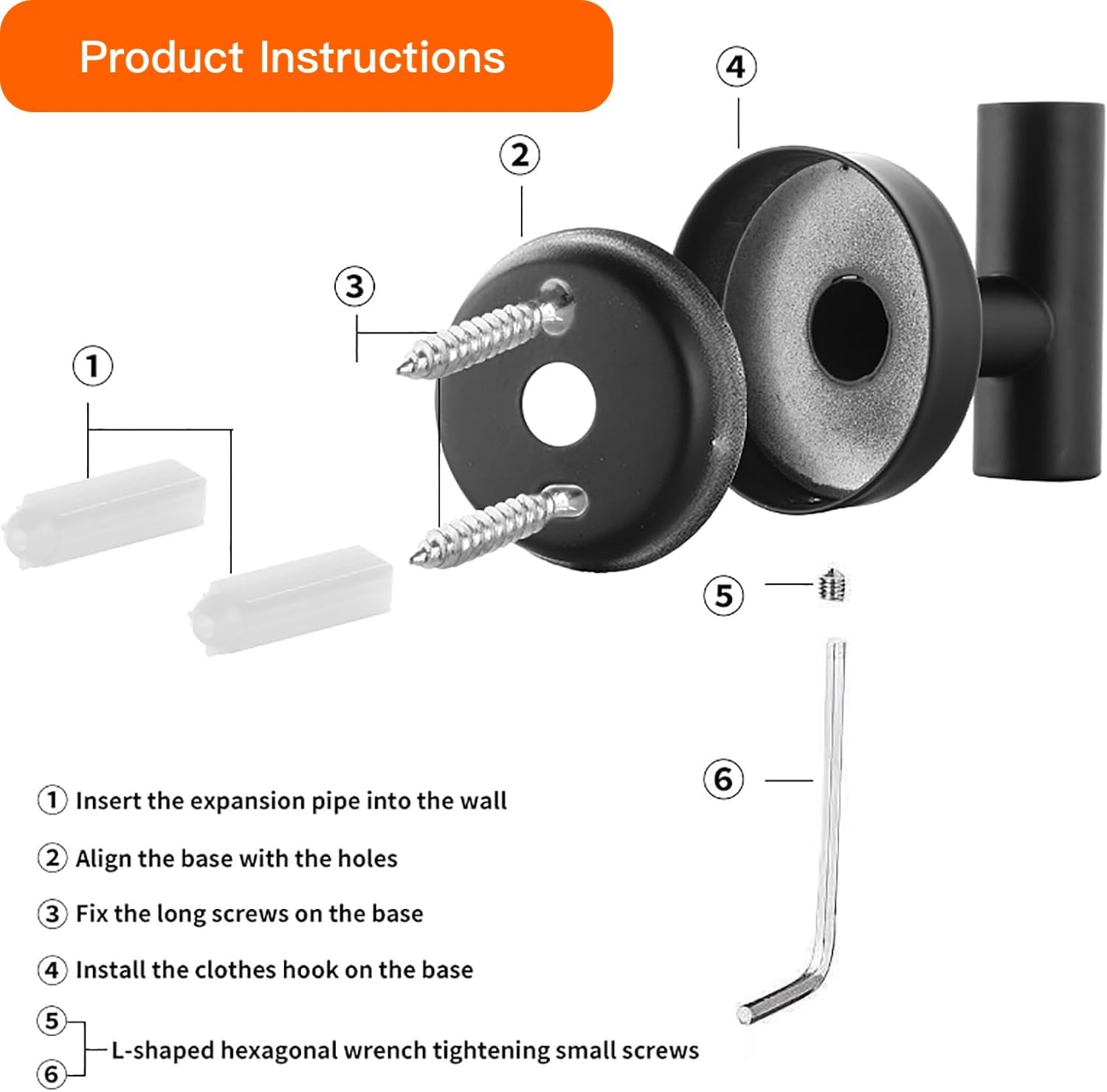 Hand Towel Holder, Towel Ring - Thicken SUS 304 Stainless Steel Hand Towel Holder for Bathroom Wall，33 Cm (1, Matte Black) image number 6