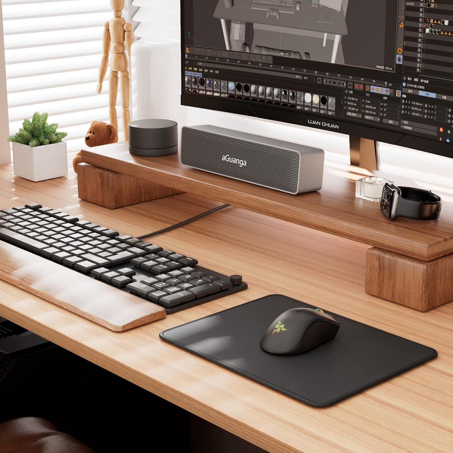 KTRIO Mouse Mat 6 Pack [30% Larger] with Stitched Edges, 280X220X3Mm Mousepad Gaming Mouse Pad Mat, Waterproof Mouse Mats with Non-Slip Rubber Base, Mouse Pads for Computers, Laptop, PC, Black image number 2