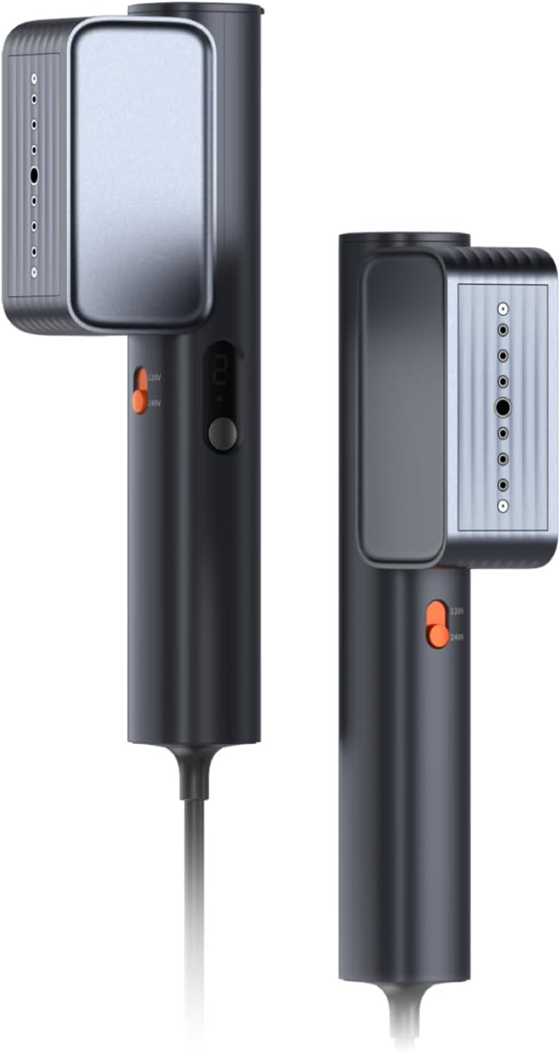 G7 Travel Clothes Steamer, Dual Voltage 100-240V Iron Steamers Professional Portable Steamer, Only 1Lbs Fashion Light Mini Handheld Garment Steamer for Global Travel and Home