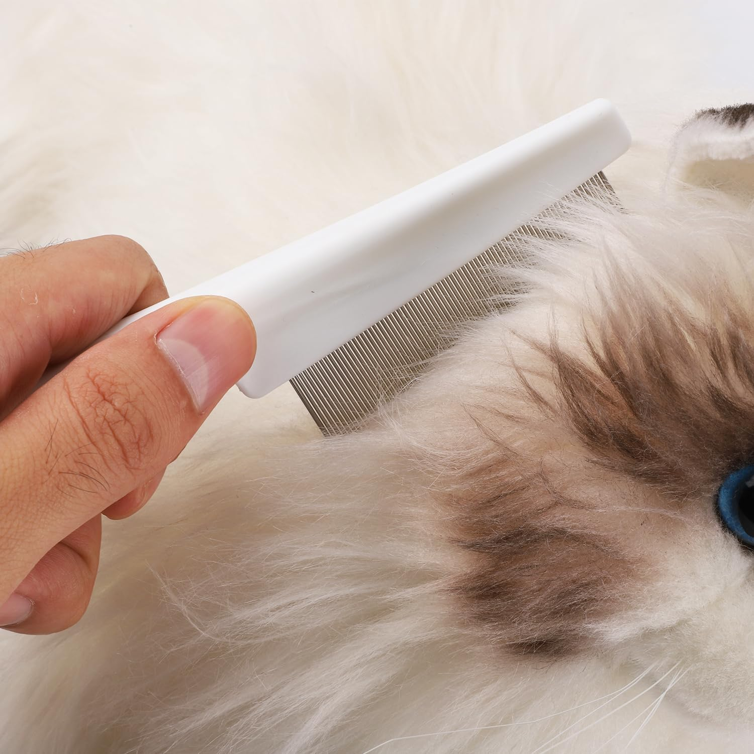 2 Packs Pet Hair Comb, 2 in 1 New Dog Comb Multifunctional Pet Hair Comb Pet Hair Comb Flea and Tear Stain Removal Cat Comb for Grooming and Dehairing Face and Paws image number 1