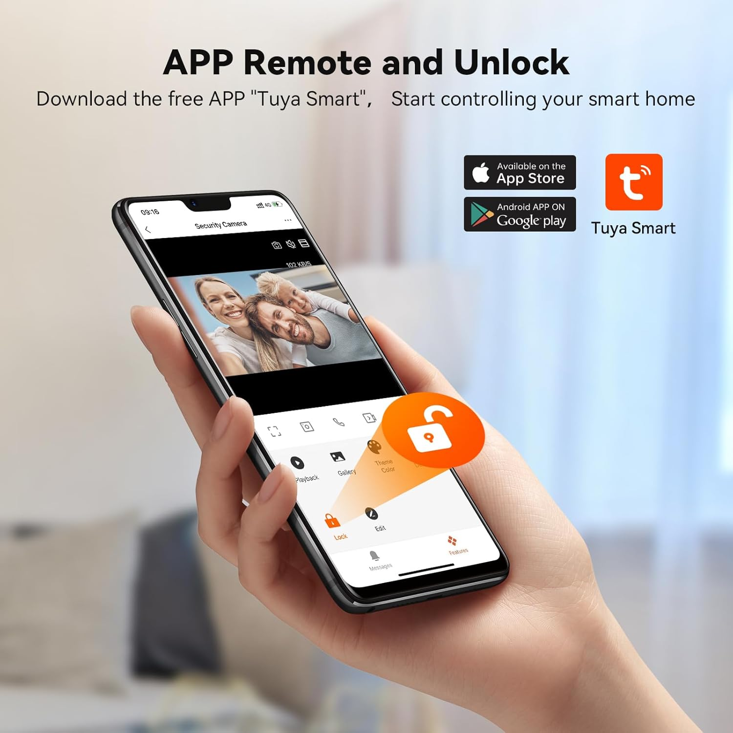 Tmezon Wireless Wifi Video Doorbell with Camera and Monitor Doorbell Intercom System, 1080P Camera with Monitor, Video Door Phone 7''Touch Screen, Motion Detection, No Monthly Fees, Tuya APP2.4G/5G image number 5