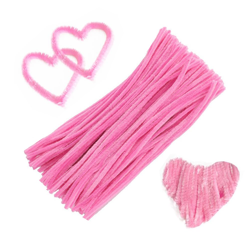 100Pcs Pink Pipe Cleaners Chenille Stem for DIY Crafts,Arts,Wedding,Home,Party,Valentine'S Day Holiday Decoration 6 Mm X 12 Inch - 100Pcs Brown image number 6