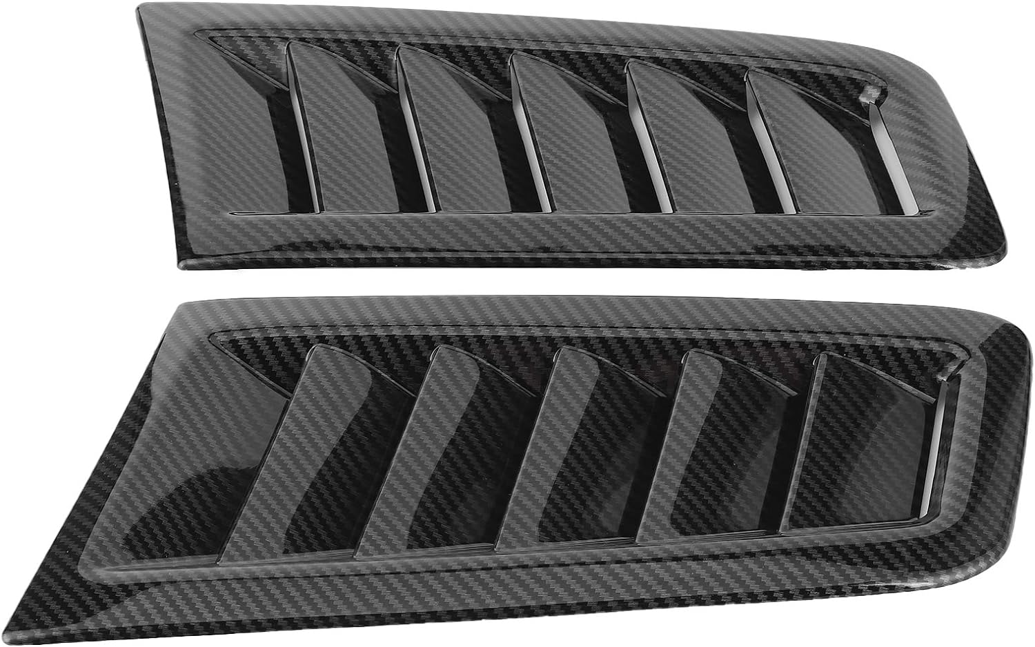 Car Bonnet Vents, Carbon Fiber Hood Universal Car Front Bonnet Engine Hood Vents Car Air Vent Cover for Rs Mk2 Style Bonnet Vent Rs Style Car Front Vent Exterior Car Part(Carbon Fiber) image number 3