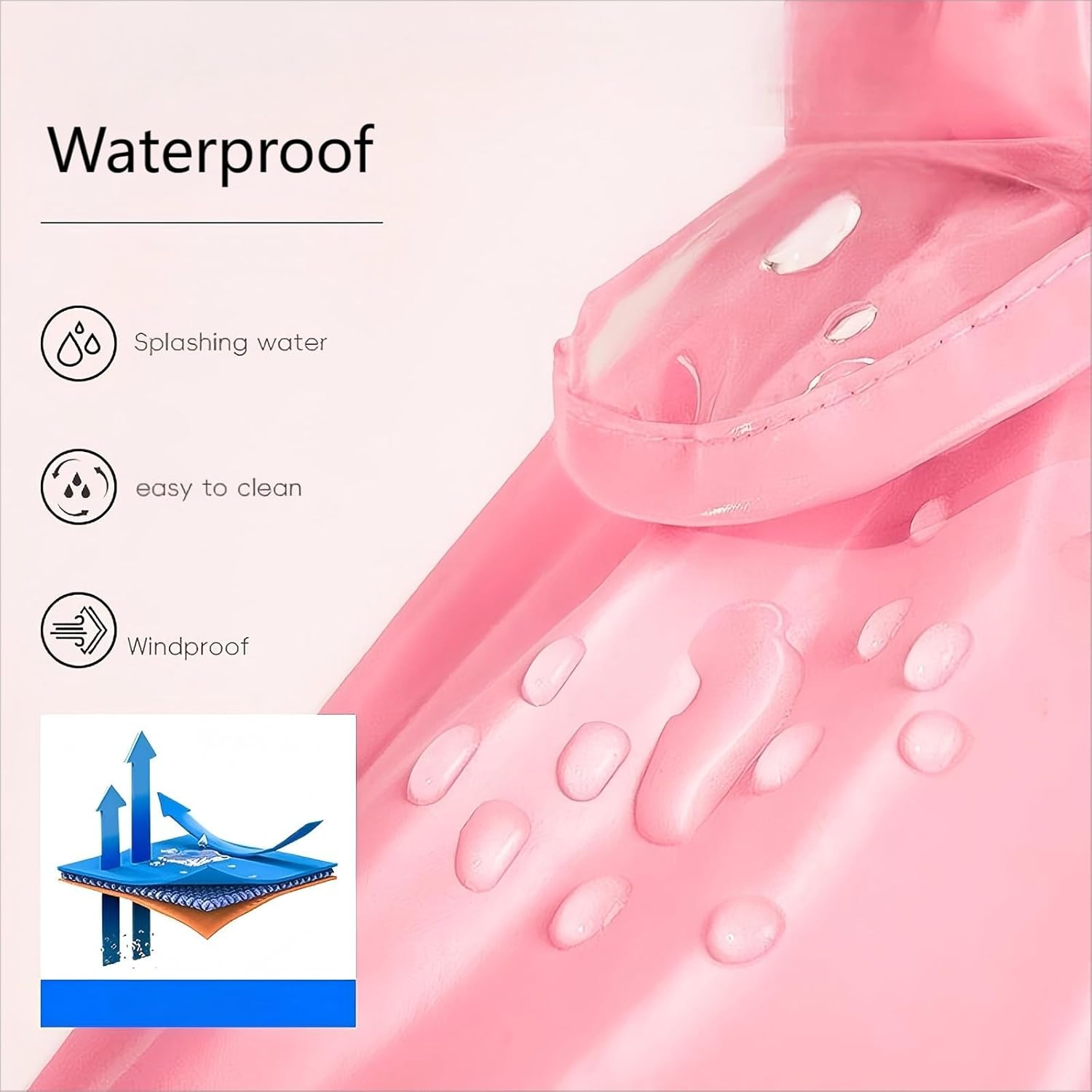 Dog Raincoat Hooded Proof Rain Clothes with Reflective Strip, Portable Pocket on Back, Leash Hole, Fits Small Pets Puppy Cats to 4XL Large Dogs (2XL) image number 2