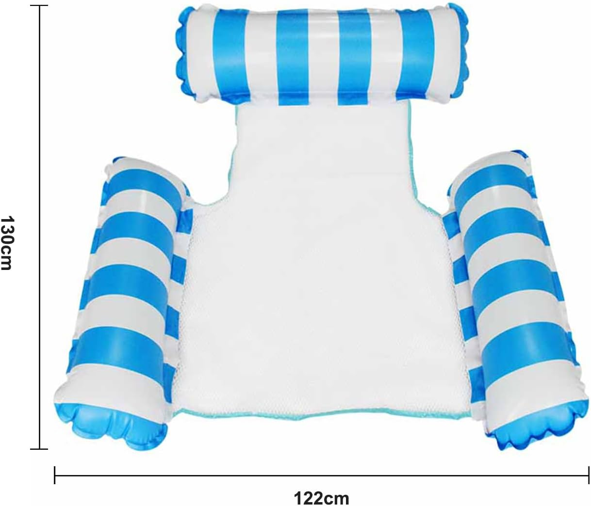 Inflatable Water Hammock Floats Pool 2 Packs - 4-In-1 Swimming Float, Portable Lounge Chair for Adults, Pink+Blue, Double image number 2