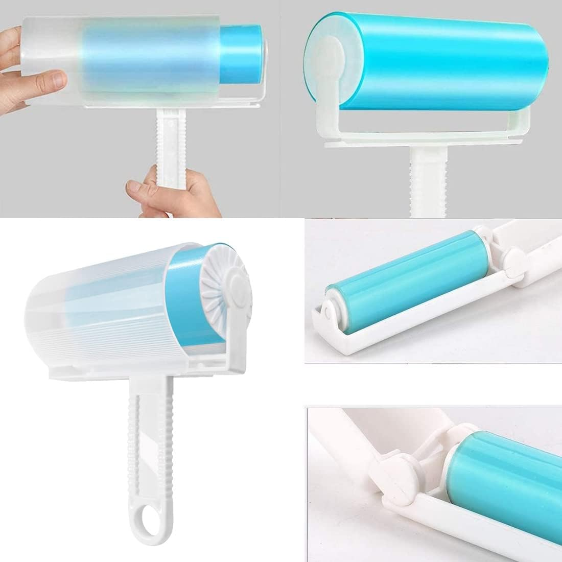 Travel Lint Roller 3 Pack, Washable Lint Roller Reusable Compact Pet Hair Remover Cleaner with Cover for Clothes, Pet Hairs, Include Large/Medium/Small Size image number 6