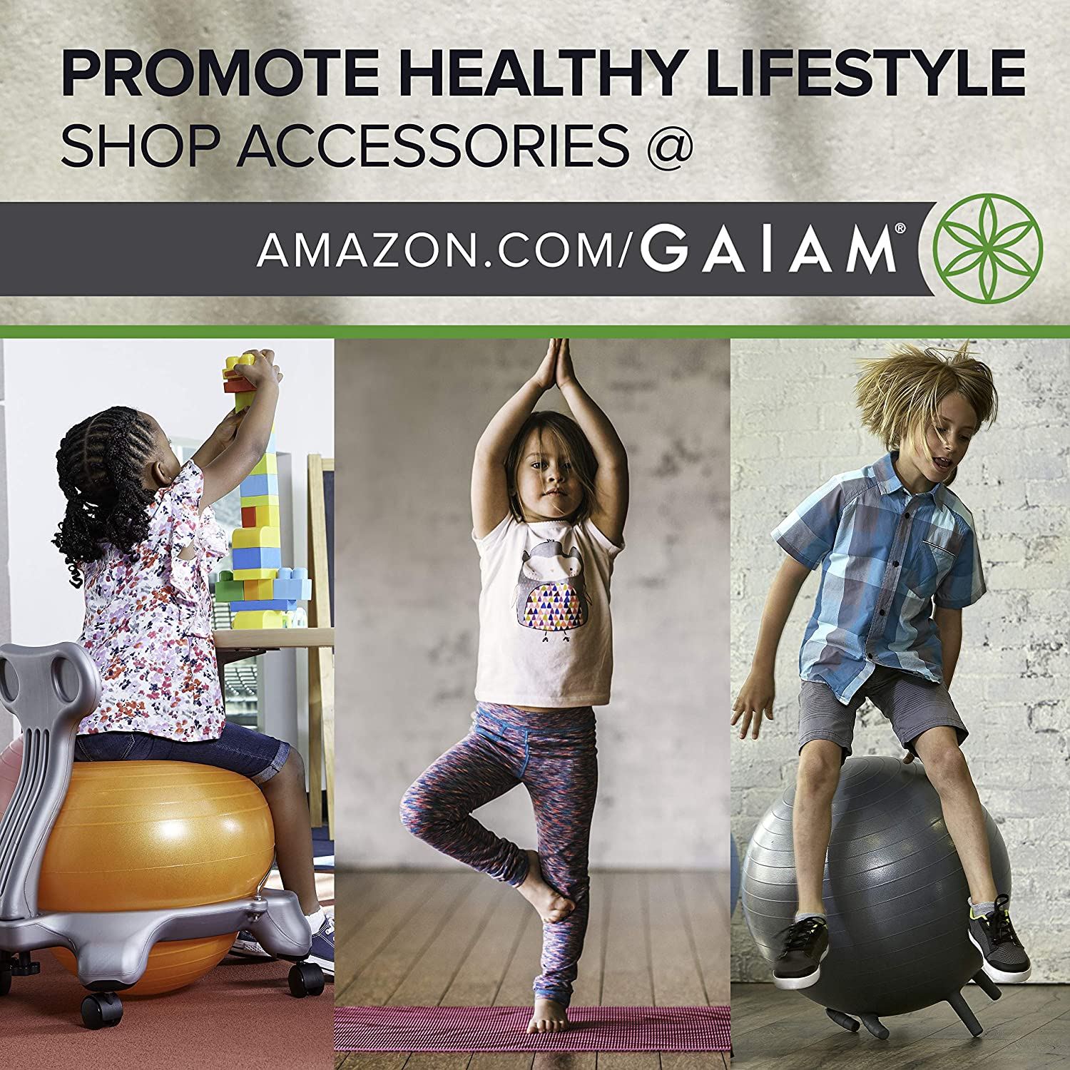Gaiam Kids Yoga Mat Exercise Mat, Yoga for Kids with Fun Prints - Playtime for Babies, Active & Calm Toddlers and Young Children (60" L X 24" W X 3Mm Thick) image number 3