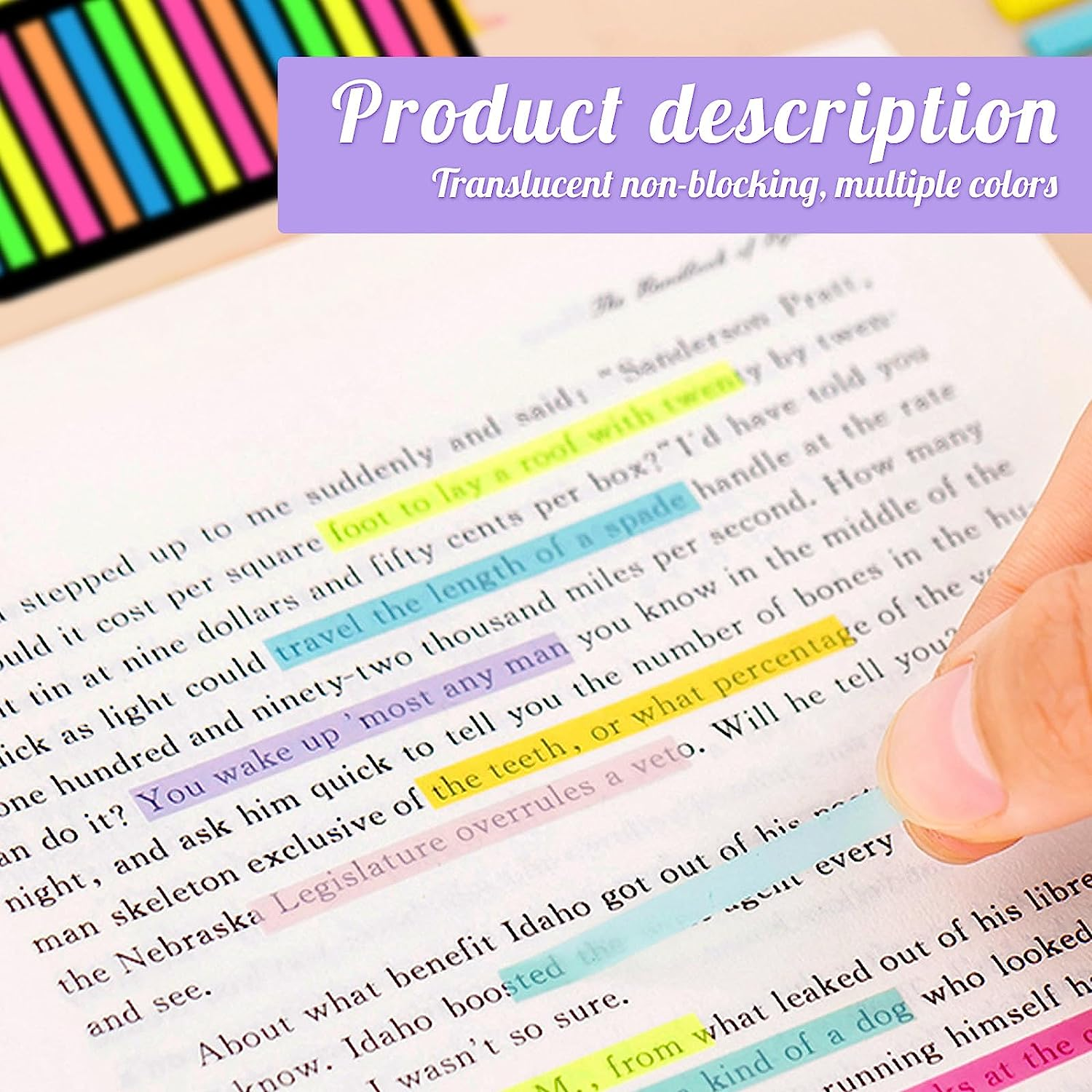 Simpeak 2220Pcs Index Tabs Flags, Morandi Sticky Note Tabs Colored Writable and Repositionable Book Flags Tabs, Mini Memo Flag Tabs, Page Markers Sticky Notes for Annotating Books, Folders, Monitors image number 5