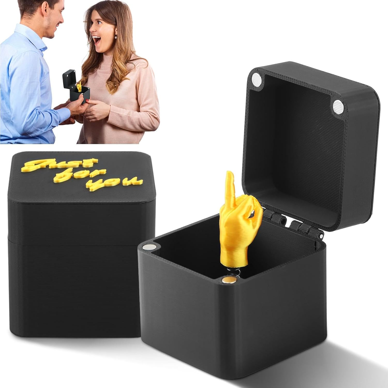 Middle Finger Surprise Prank Gift - Spoof Hand Pop up for Adults, Office & Home Decor, Christmas Novelty Fun Prank Gift (1Pc)