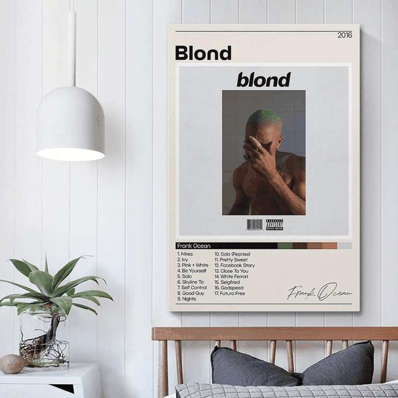 SKRAKHUO Frank Ocean 90S Poster Canvas Wall Art Picture Home Decor Print for Bedroom Living Room Dorm Study Bar Office 12X18Inch(30X45Cm) image number 2