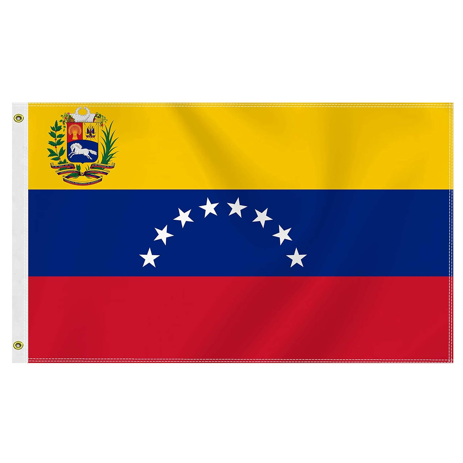 Large 3&times;5 FT Venezuela Flag, Big 75D Venezuelan National Outdoor Banner,Decorgarden with Brass Gromment image number 4