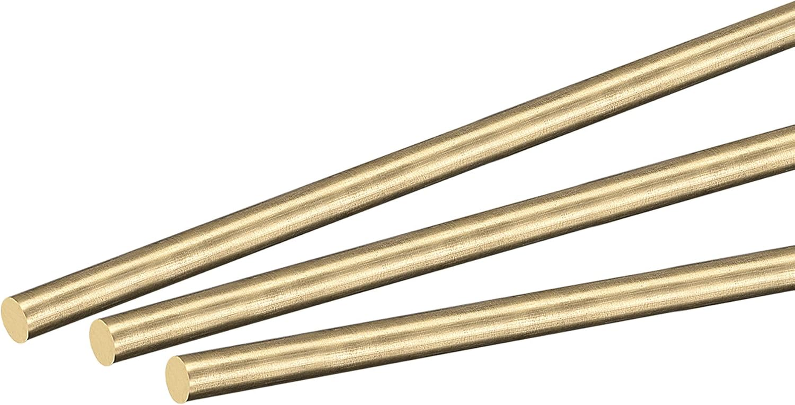 Uxcell Brass Rod,Brass Solid round Rod 4Mm Diameter 352Mm Length Lathe Bar Stock for RC Model Airplane Helicopter DIY Craft Pack of 6Pcs