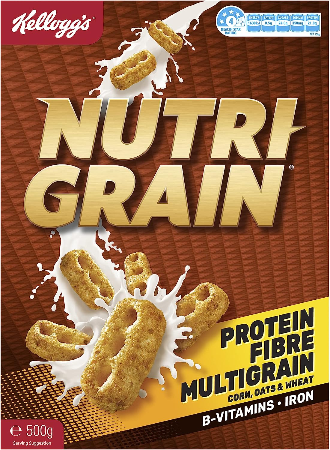 Kellogg'S Nutri-Grain Protein Breakfast Cereal, 500G image number 2