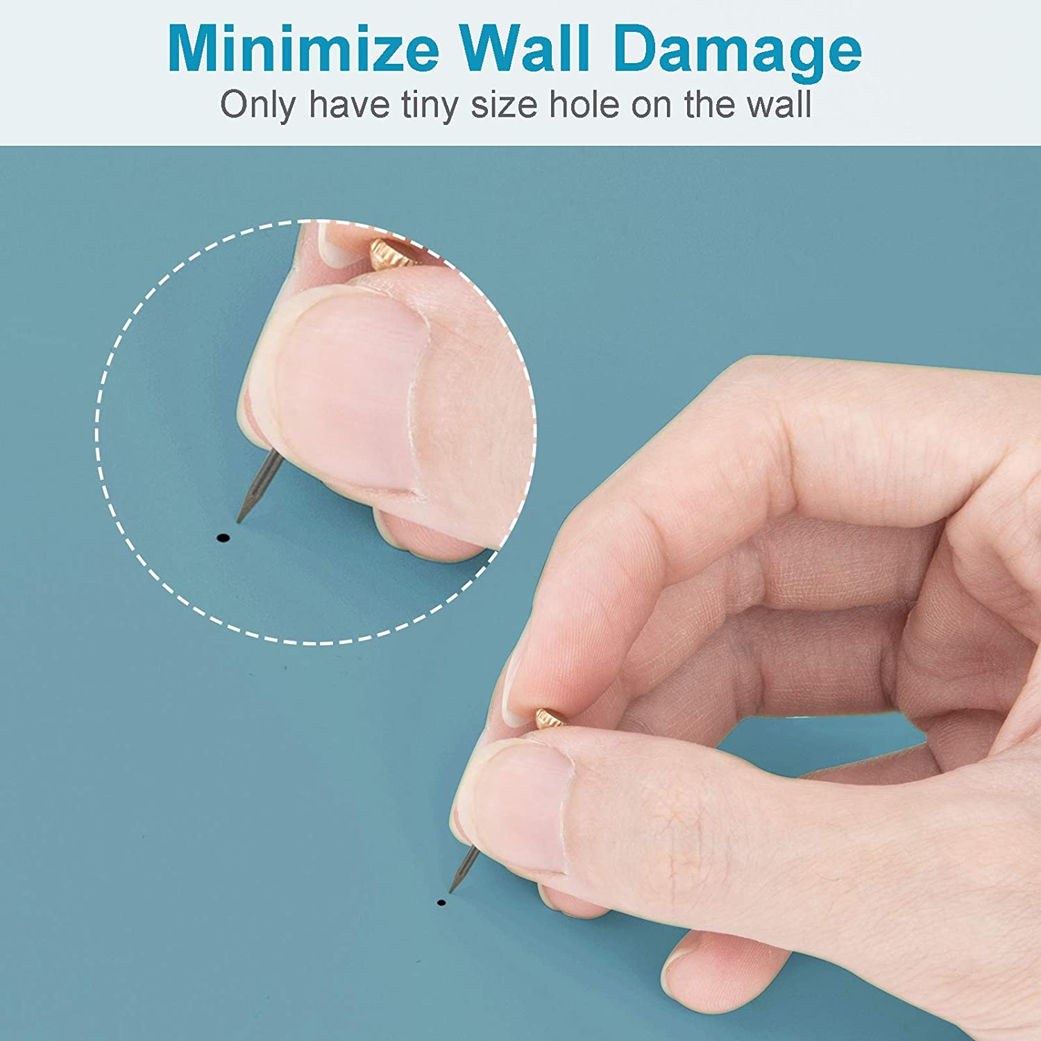 10Pcs Heavy Duty Picture Hangers with Nails, Kinxuanda Professional Picture Hanging Hooks Support up to 100Lbs, Premium Hanging Hardware for Clock, Mirror, House Decoration image number 3