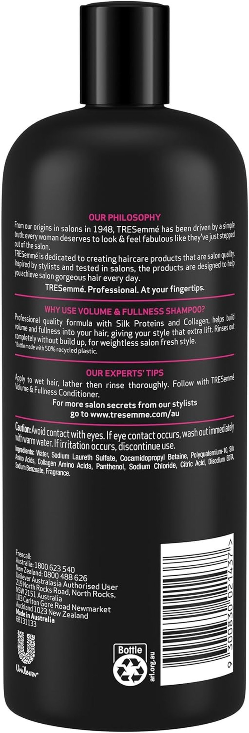 Tresemm&eacute; Shampoo, Fullness Volume and Lift with Pro Vitamin B5, 900Ml image number 1