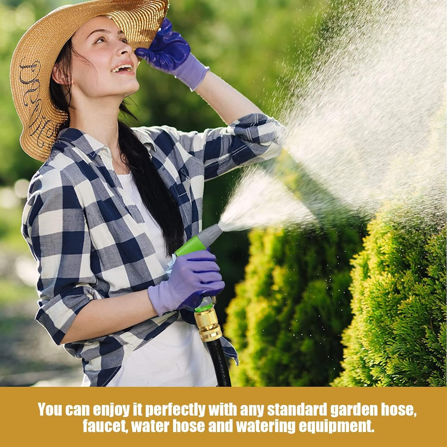 Garden Hose Fitting, 2 Set Thread Easy Connector Fittings, 3/4 Inch GHT Water Hose Connectors for Any Standard Garden Hose, Faucets, Hose Bibs and Watering Devices(Yellow) image number 6