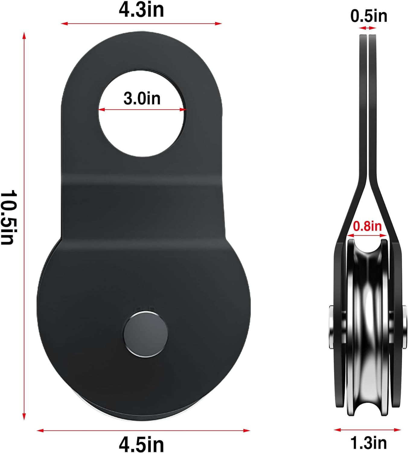 X-BULL 8T off Road Winch Recovery Snatch Block Pulley Double Your Winch Capacity image number 1