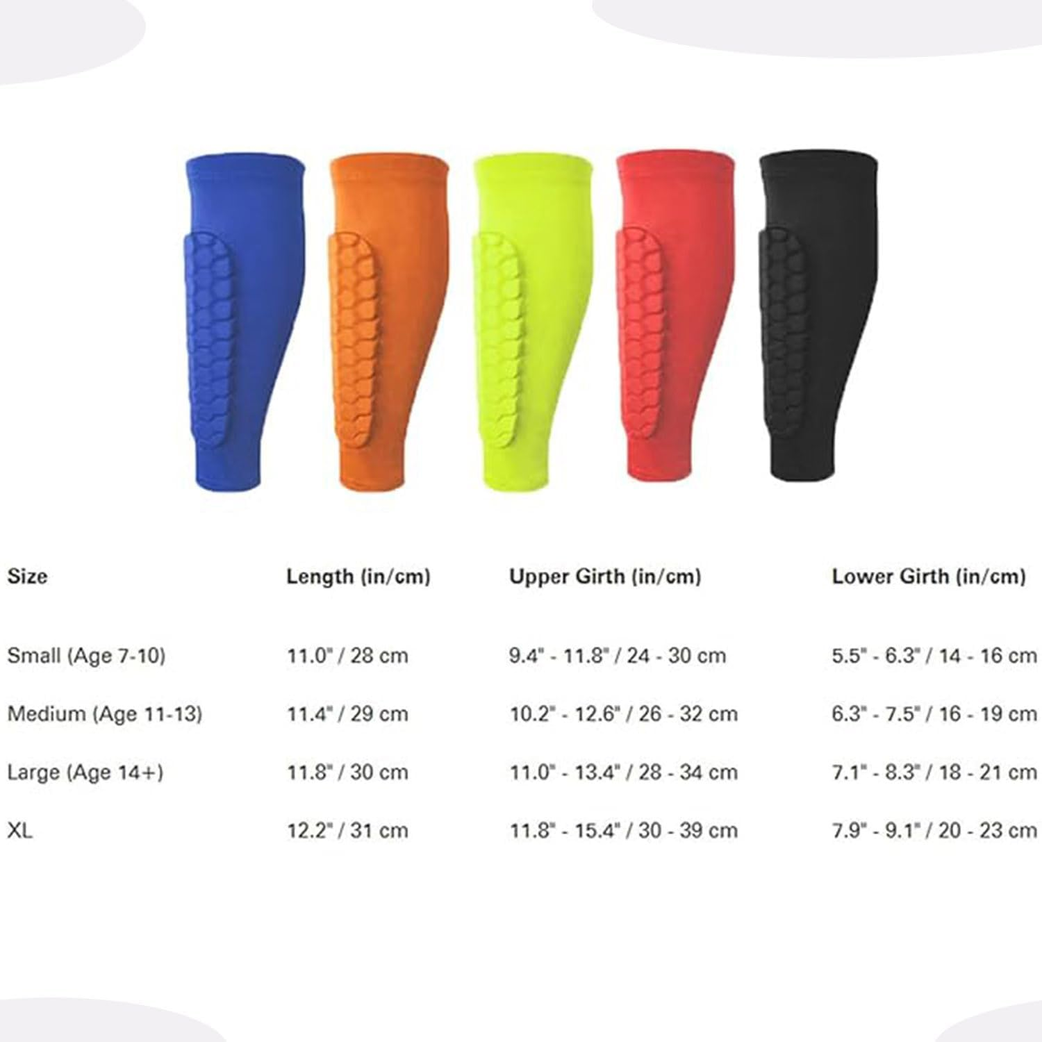 Shin Guards for Soccer, Lightweight Shin Pads for Kids Youth & Adult - Football Shin Defender Protective Gear, Comfortable Breathable Leg Guards. (1, Red, Large) image number 1