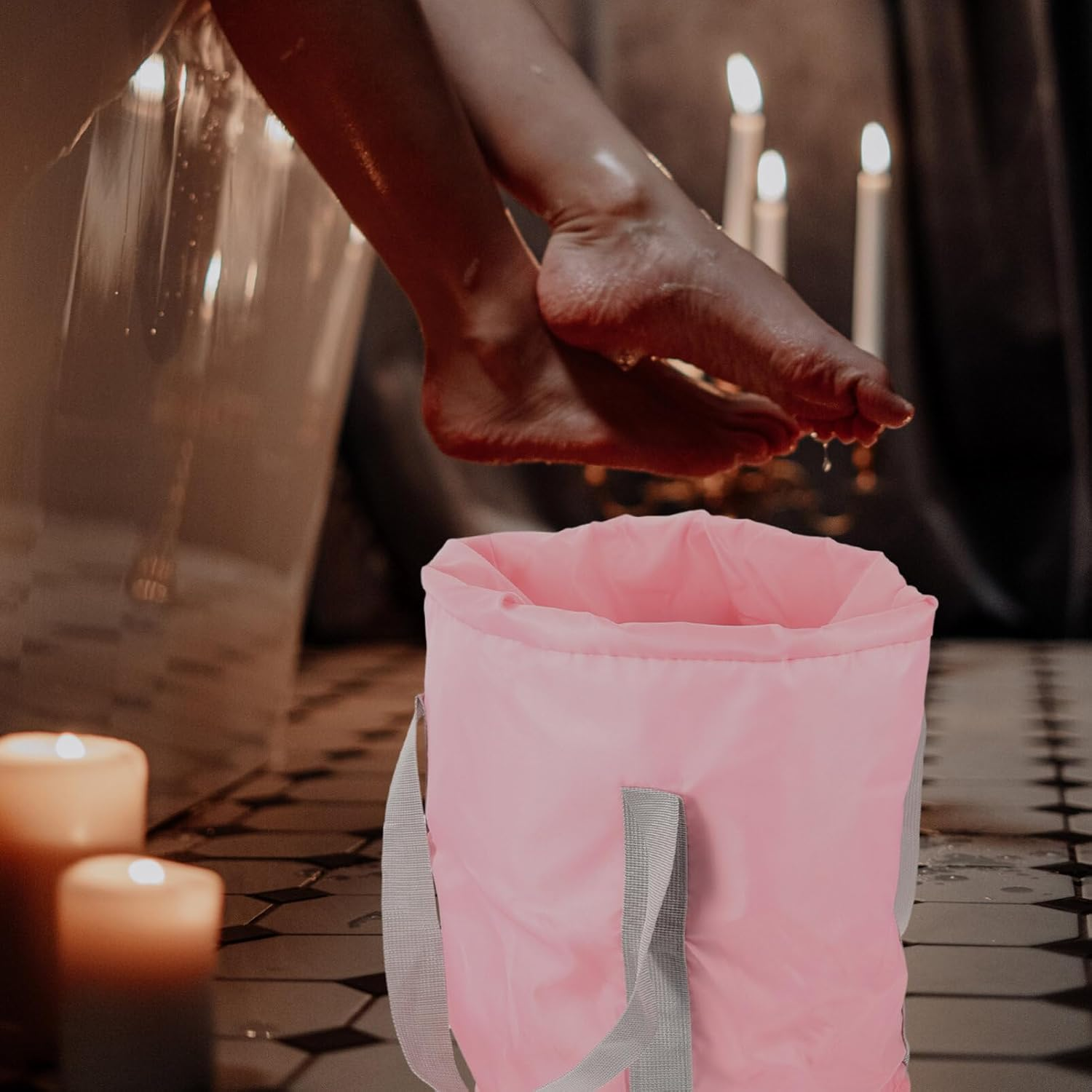 Minkissy Foot Bath Tub Foot Tub Foot Bath Basin Foot Bucket for Soaking Feet Foot Soak Basin Feet Soaker Foot Soak Tub Basin Tub Wash Tub Foot Basin Oxford Cloth Travel Beam Port Wash Basin image number 4