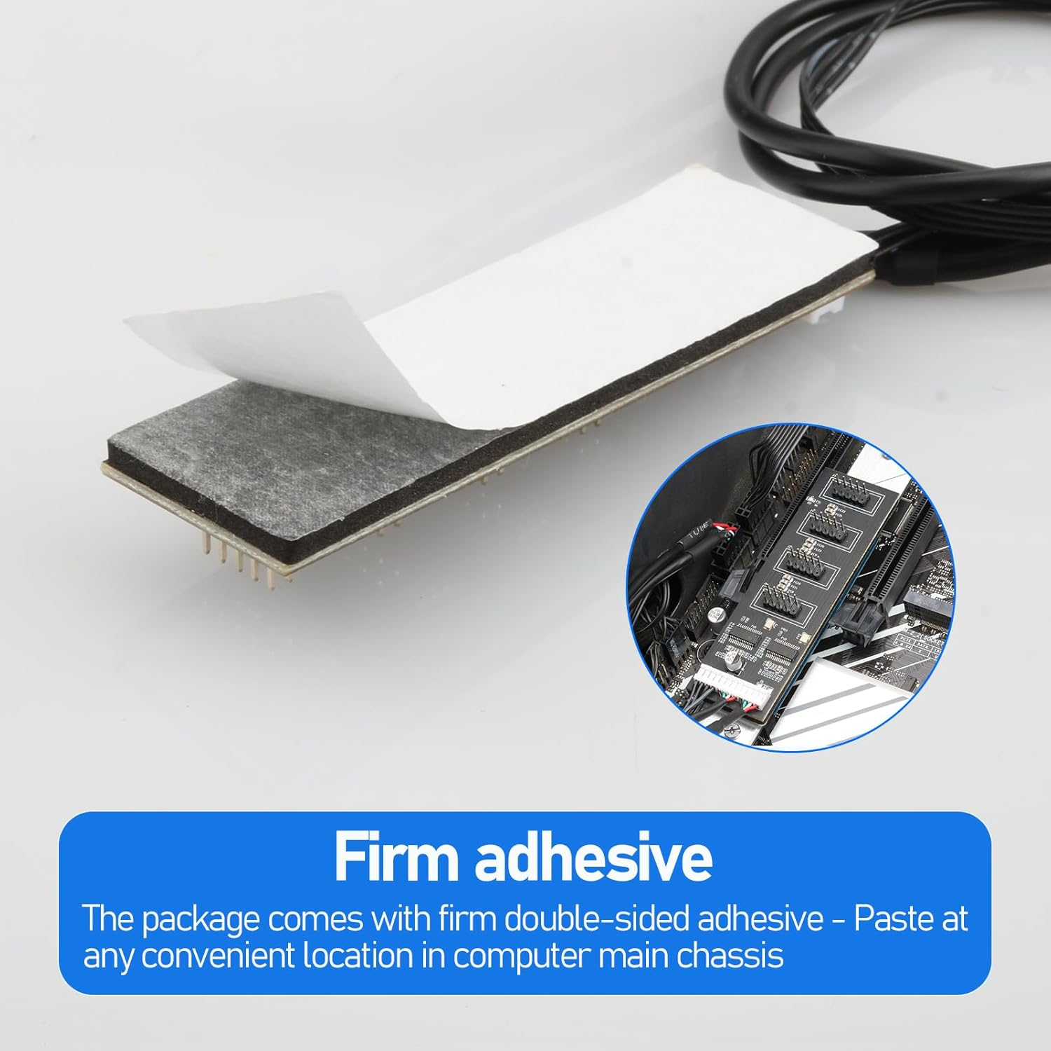 9Pin USB Header Splitter with SATA Power Cable, 9Pin USB Header Male 1 to 4 Female Extension Cable USB 2.0 Splitter Cable Connector for Motherboard, Adapter for CPU, Wifi Receiver, Fans, and RGB Light image number 5