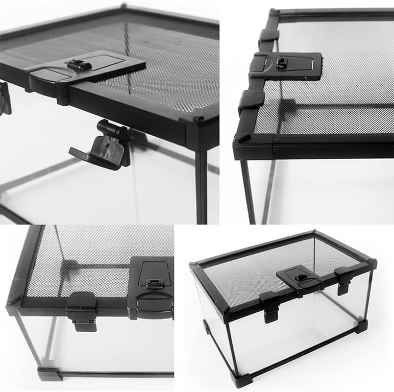 WADY 6Pcs Terrarium Lock Aquarium Lid Clips,Turtle Feeding Box Lock Buckle -Escape Reptile Terrarium Clips for Tanks Living Box Buckle 4.5 * 2.5Cm image number 3