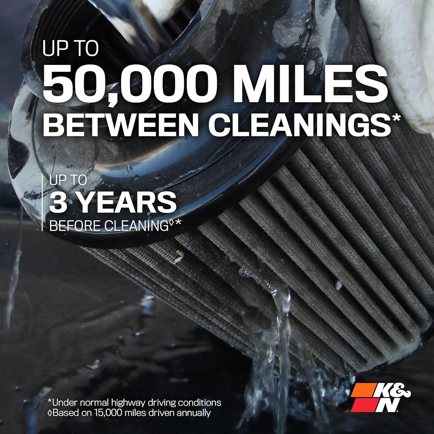 K&N RU-3112HBK Universal Clamp-On Air Filter - Black image number 4